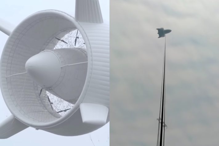 China testa tecnologia inédita ao usar dirigível para capturar ventos mais intensos para gerar energia – Reprodução/YouTube ET Digital