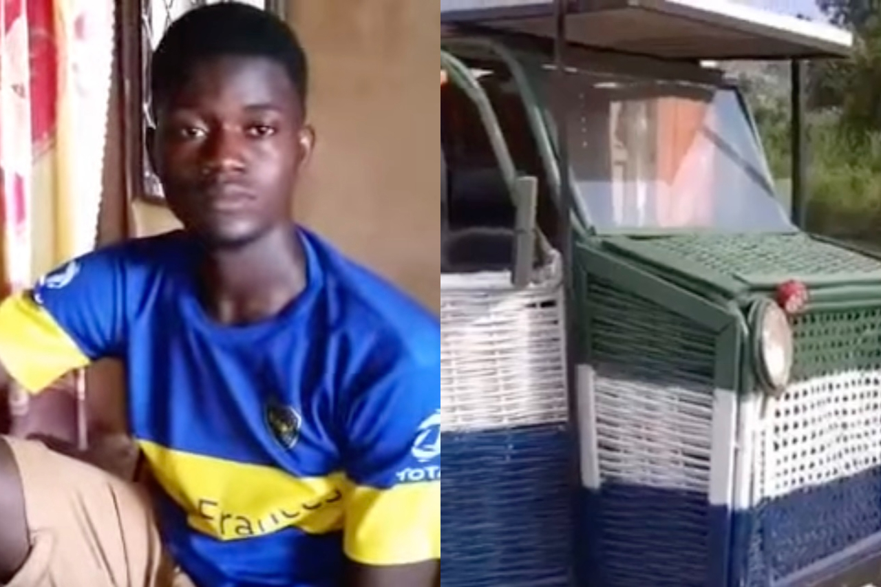 Emmanuel Alie Mansaray - Carro movido a energia solar feito com materiais reciclados rende destaque internacional a estudante de Serra Leoa – Reprodução/YouTube