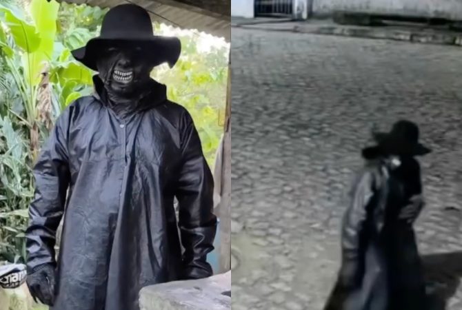 Fantasia inspirada no filme ‘Olhos Famintos’ provoca pânico e vira caso de polícia em município de Pernambuco