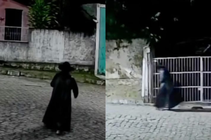 Homem se fantasia de 'Olhos Famintos' de madrugada, assusta moradores e é levado para delegacia em Pernambuco – Reprodução/Polícia Militar