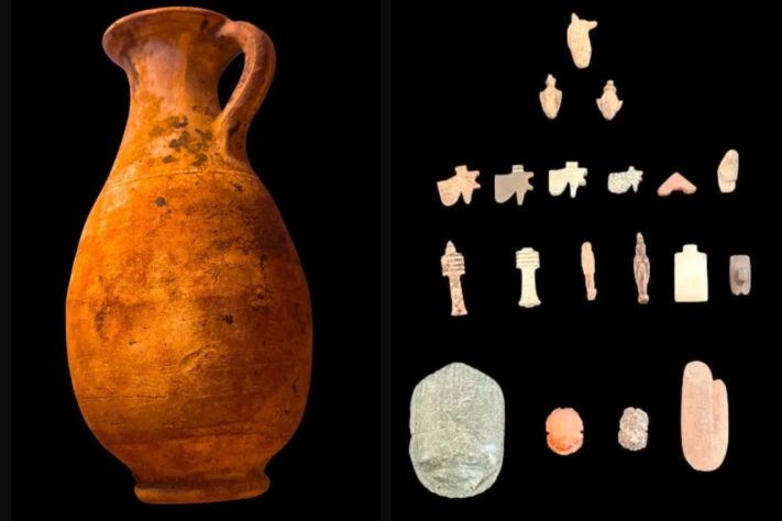 Mais de 500 estatuetas são encontradas em antiga necrópole egípcia – Cortesia do Ministério do Turismo e Antiguidades do Egito