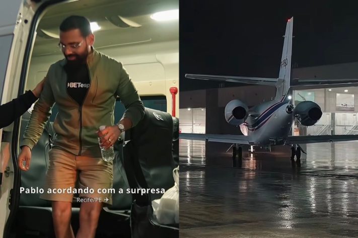 Cantor Pablo celebra aquisição de jatinho de luxo avaliado em quase R$ 40 milhões – Montagem/Reprodução @pablo_oficial