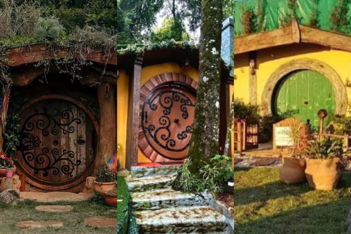 Hospedagens inspiradas no universo do 'Senhor dos Anéis' fazem sucesso perto de São Paulo – Montagem/Reprodução/Instagram/Divulgação