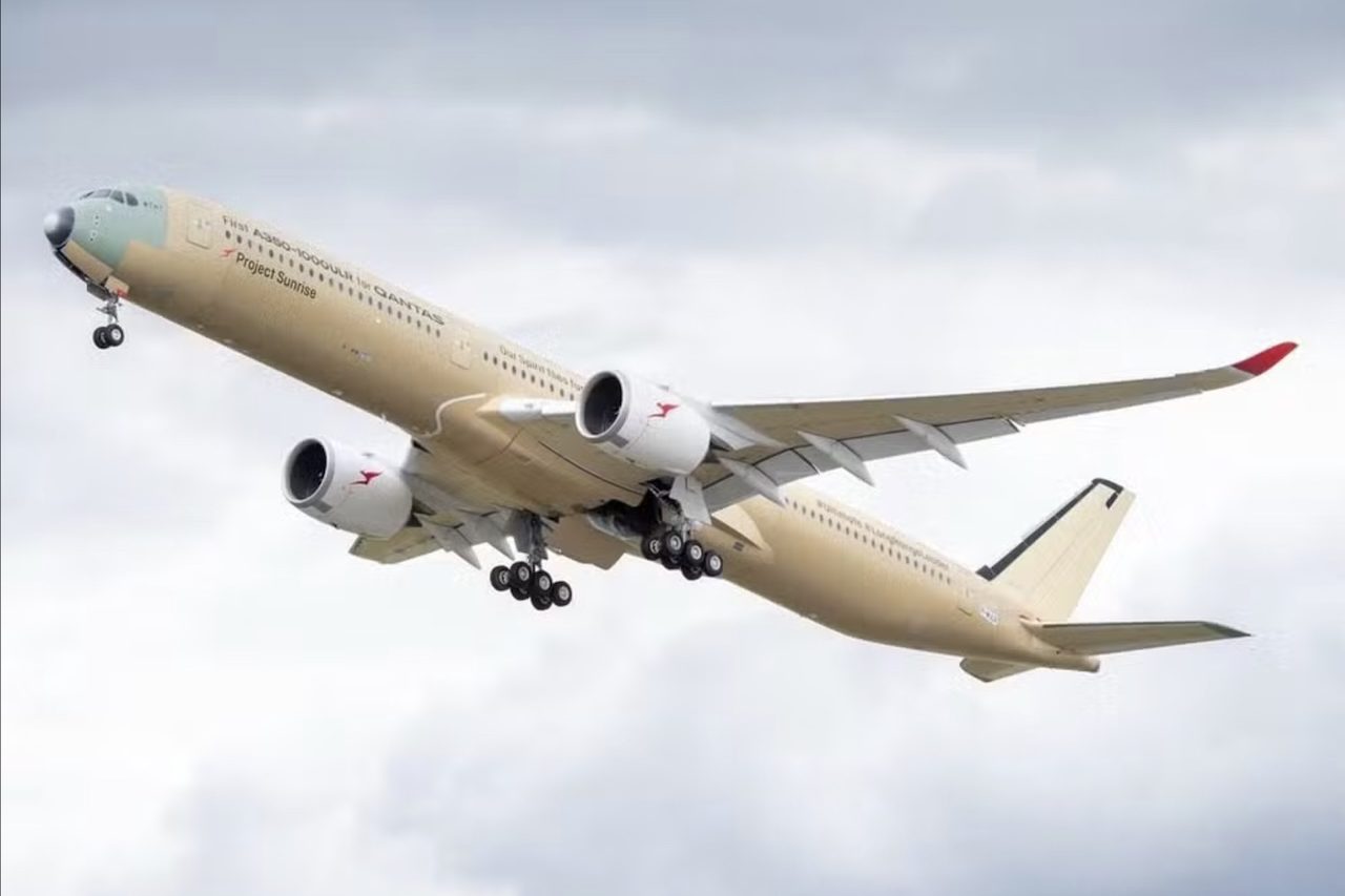 "Projeto Sunrise", A350-1000ULR, avião que está sendo projetado pela Airbus para fazer o voo mais longo do mundo — Divulgação/Airbus
