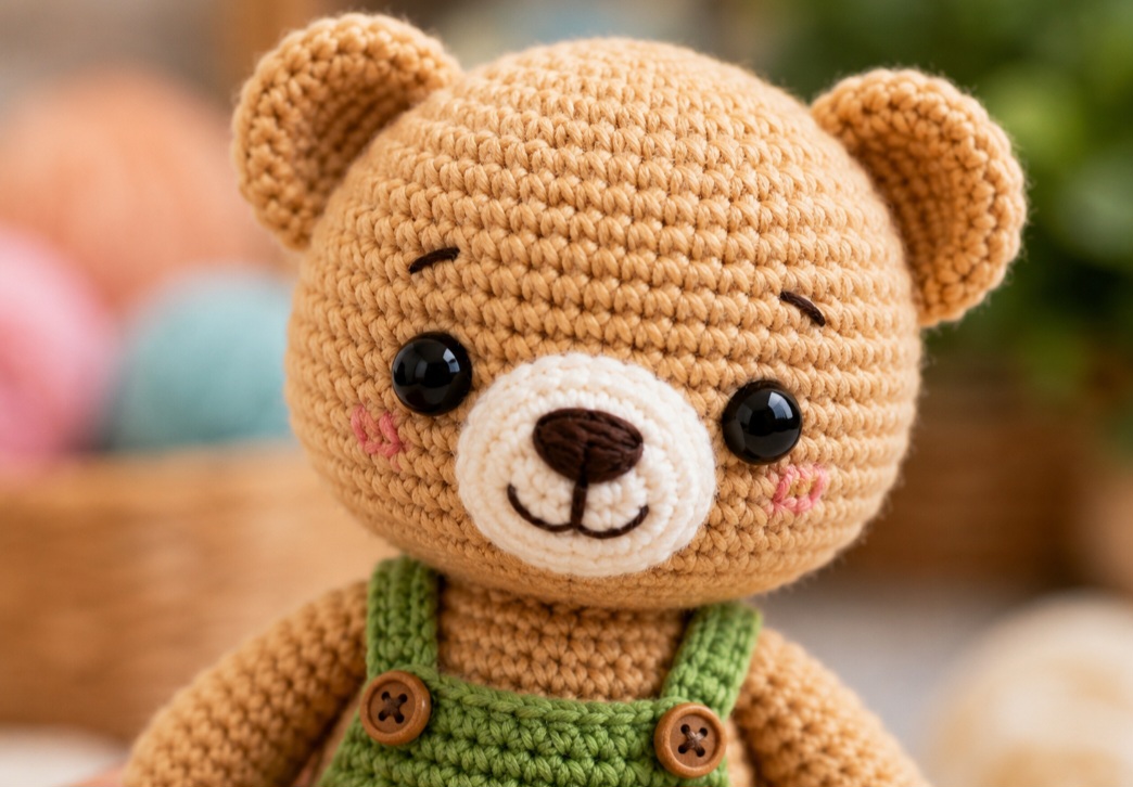 A maior parte dos amigurumis é feita em crochê, utilizando fios de algodão ou acrílico e enchimento de fibra siliconada. Os pontos são trabalhados de forma bem fechada para esconder o enchimento e dar firmeza à peça. O resultado costuma ser delicado e bastante resistente.