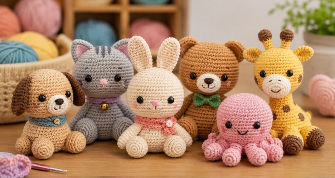 O amigurumi é uma técnica de origem japonesa que consiste na criação de pequenos bonecos de crochê ou tricô. O nome une as palavras ami (tricô ou crochê) e nuigurumi (boneco de pelúcia). Atualmente, essa arte é praticada em diversos países e conquistou milhões de admiradores. - 