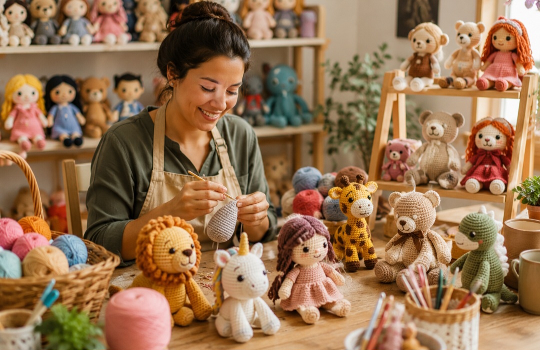 O amigurumi também se tornou uma importante fonte de renda para milhares de artesãos. Bonecos personalizados, personagens famosos, lembrancinhas de festas e peças temáticas costumam ter boa procura ao longo do ano. O trabalho manual e a exclusividade ajudam a valorizar cada criação.