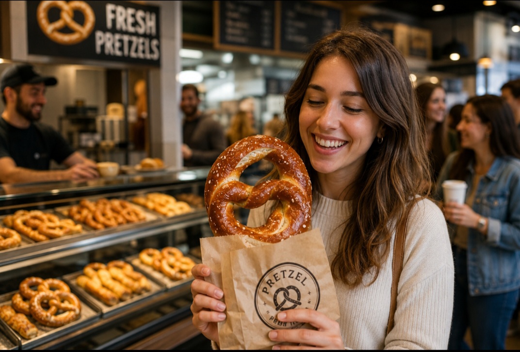 Seja em feiras, padarias, cafeterias ou grandes redes de alimentação, o pretzel permanece entre os pães mais reconhecidos do mundo. Sua combinação de tradição, versatilidade e visual marcante mantém esse clássico sempre em evidência.