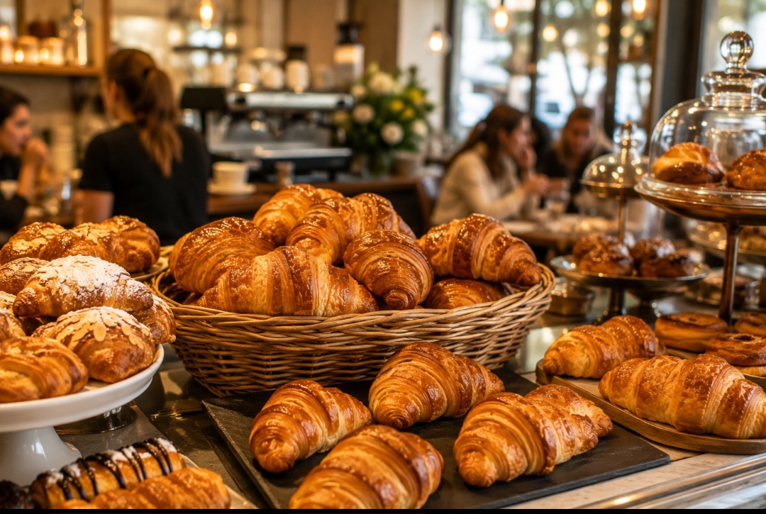Hoje o croissant está presente em padarias, cafeterias e confeitarias de inúmeros países. Sua combinação de leveza, crocância e sabor amanteigado faz dele um dos pães mais apreciados do planeta.