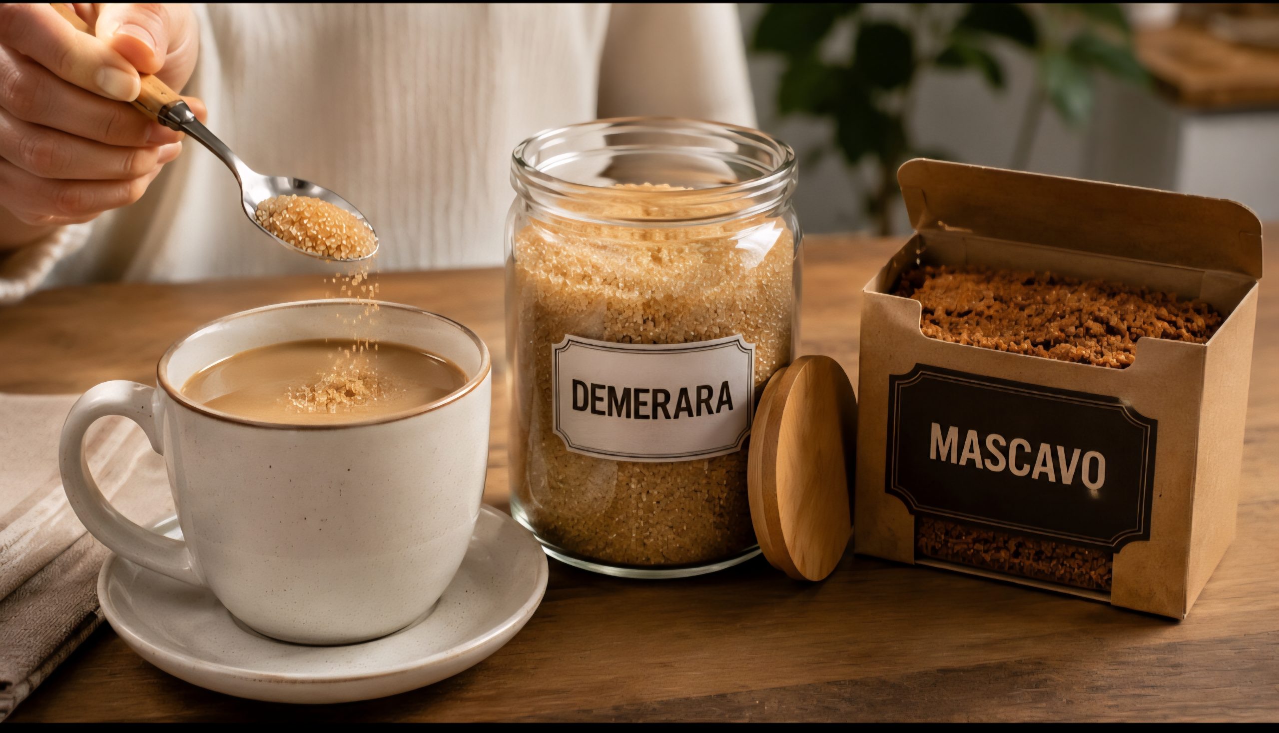 Embora ambos sejam menos refinados que o açúcar branco, o mascavo praticamente não passa por refino e possui sabor muito mais intenso. Já o demerara é mais suave e costuma agradar quem está em transição para açúcares menos processados.