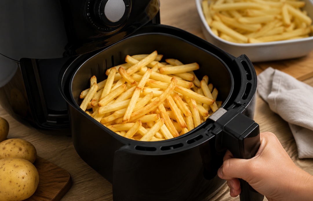 A batata semipronta deve preferencialmente ser feita sem óleo para evitar aumentar ainda mais seu nível de gordura. Uma boa alternativa é fazer no air fryer reduzindo significativamente essa carga.