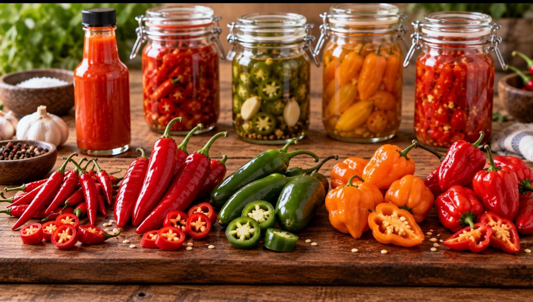 O processo pode ser realizado com diferentes variedades, como dedo-de-moça, jalapeño, habanero, malagueta e outras espécies. Cada uma oferece níveis distintos de picância e aroma. Isso permite criar molhos com perfis bastante variados.
