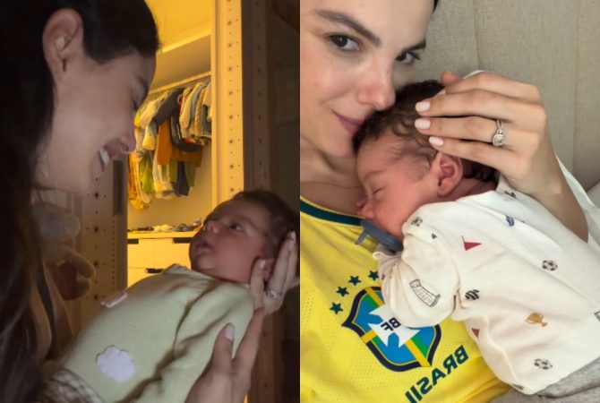 Sthefany Brito celebra 1 mês do caçula e fala sobre a família