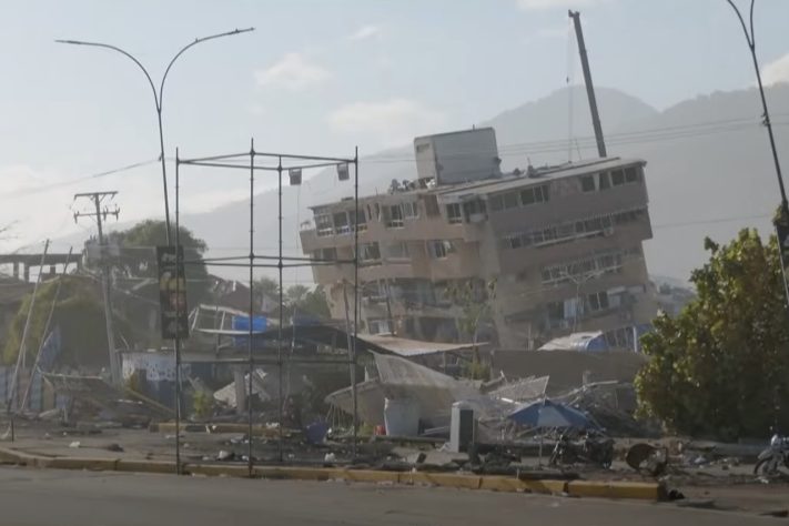 Terremoto Venezuela 2026 deixa cenário de destruição – Reprodução/RTVE Noticias