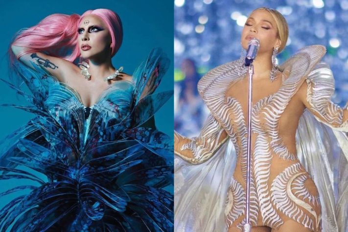 Lady Gaga e Beyocé usam vestidos da estilista Iris van herpen – Reprodução/Instagram