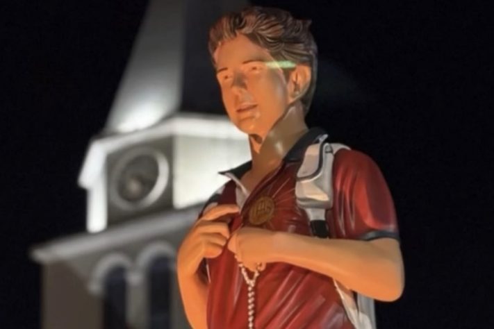 Cidade do interior paulista homenageia Carlo Acutis com estátua e chama atenção de fiéis – Reprodução/Instagram