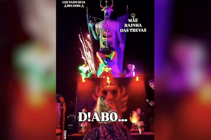 Estátua de 11 metros dedicada ao Diabo que dividiu opiniões nas redes recebe aval da prefeitura no Ceará – Reprodução/TikTok