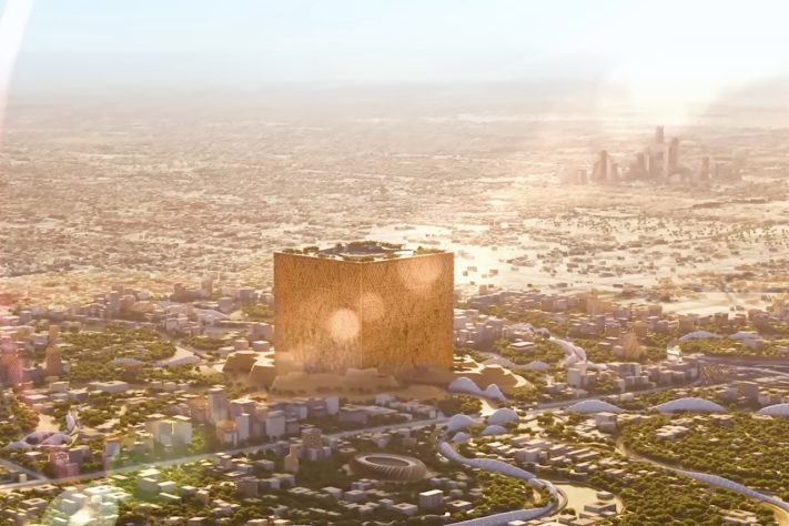 Mukaab, em construção na Arábia Saudita, pode ser maior edifício do mundo – Reprodução/YouTube
