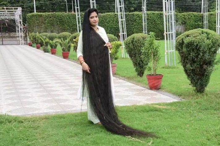 Indiana supera recorde e conquista título de mulher com cabelo mais longo do mundo – Reprodução/Guinness World Records