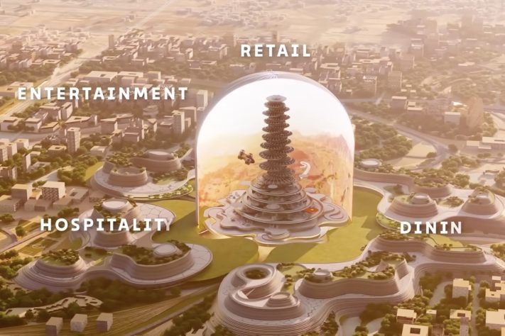 Mukaab, em construção na Arábia Saudita, pode ser maior edifício do mundo – Reprodução/YouTube