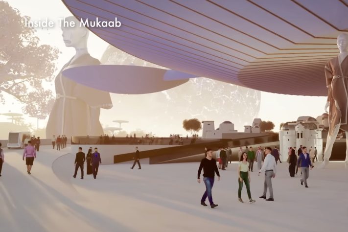 Mukaab, em construção na Arábia Saudita, pode ser maior edifício do mundo – Reprodução/YouTube
