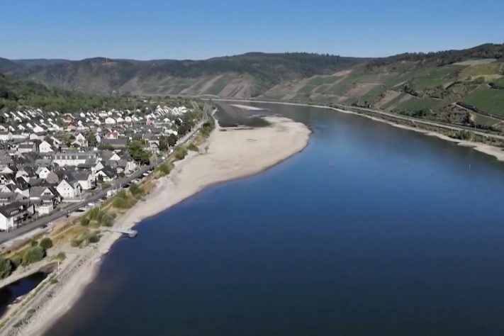 Seca extrema no rio Danúbio expõe destroços de navio nazista da 2ª Guerra Mundial – Reprodução/TV Globo
