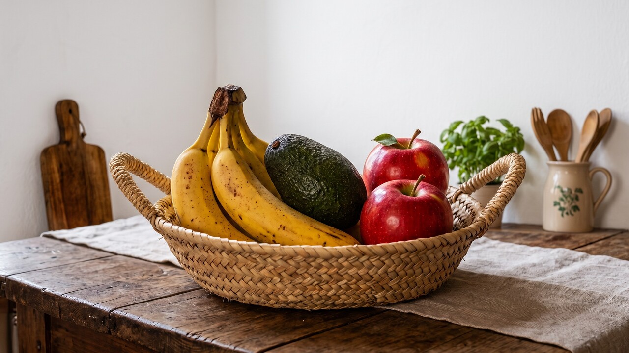 Recipientes fechados ou abafados também devem ser evitados, pois a falta de circulação de ar favorece o acúmulo de umidade e compromete a superfície da fruta. Mas, se quiser acelerar o processo, colocar o abacate perto de bananas ou maçãs ajuda, já que elas liberam um gás que estimula o amadurecimento. 
