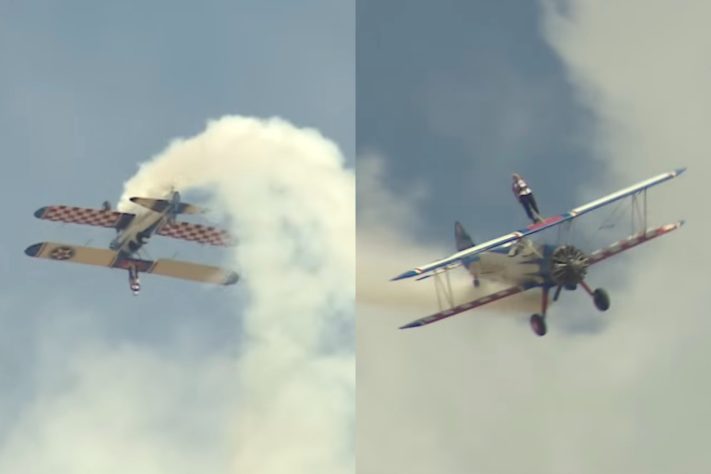 Após sofrer derrame, britânica de 97 anos se torna a mais velha do mundo a realizar acrobacias em cima de um avião – Reprodução/YouTube BBC