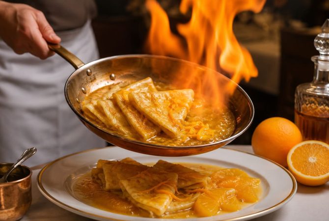 Sobremesas flambadas: quando o fogo transforma sabor em espetáculo