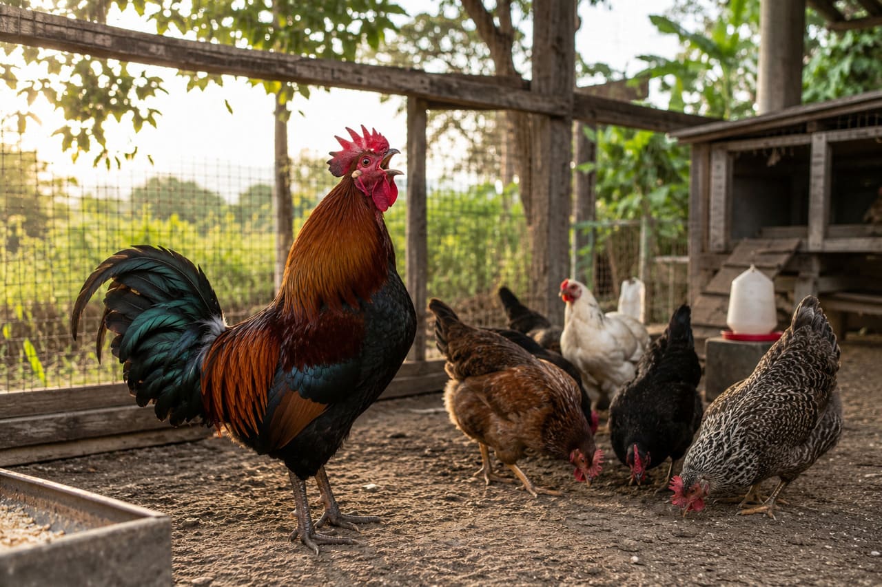 O canto do galo não é apenas uma resposta ao nascer do sol. Esse comportamento é guiado por um relógio biológico interno e também está relacionado à comunicação e à organização social entre as aves, mesmo em ambientes fechados.