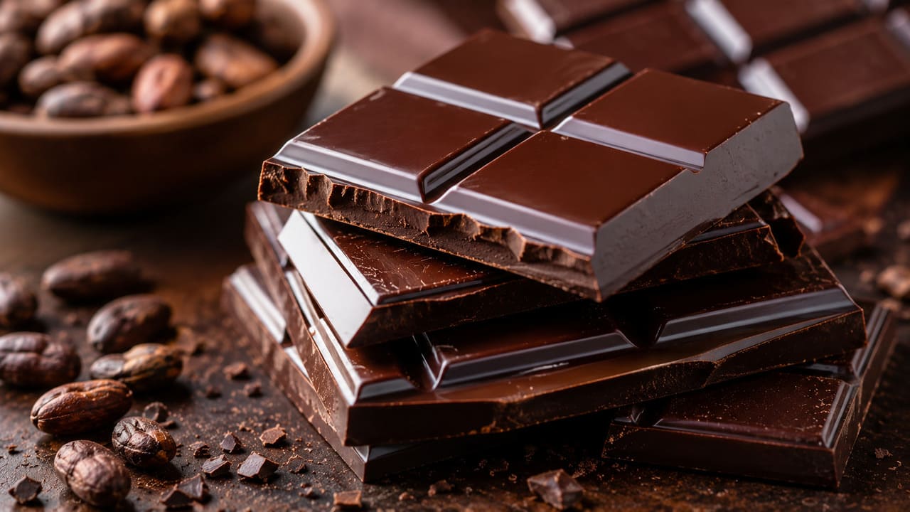 O chocolate só ganha o estalo perfeito quando passa pela temperagem. Esse processo organiza corretamente os cristais da manteiga de cacau, deixando a barra firme, brilhante e crocante.