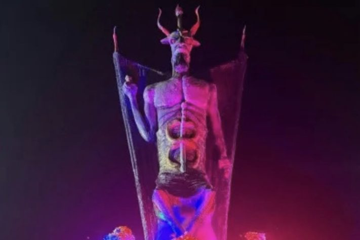 Estátua de 11 metros dedicada ao Diabo que dividiu opiniões nas redes recebe aval da prefeitura no Ceará – Divulgação