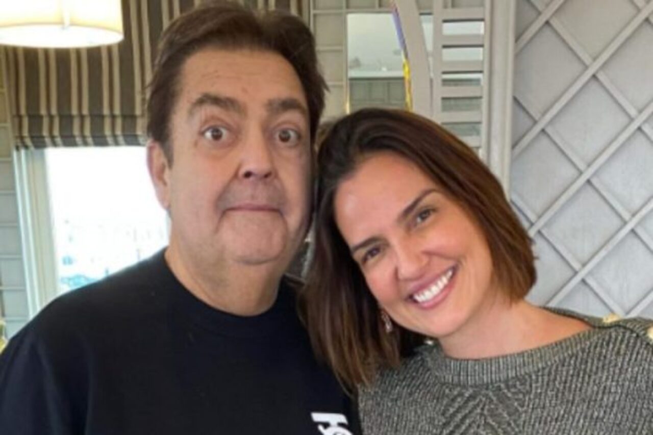 O apresentador Fausto Silva, o Faustão, com a esposa, a empresária Luciana Cardoso - Reprodução/Instagram