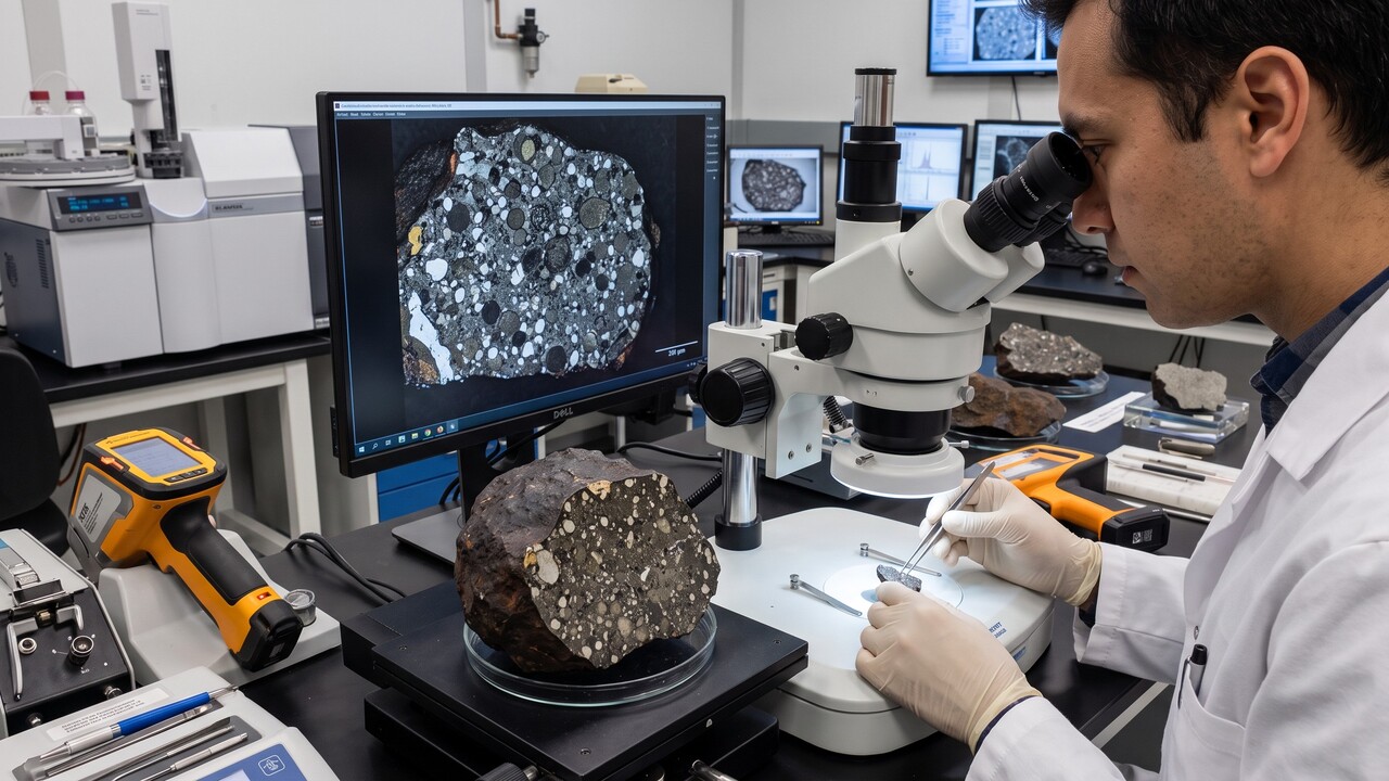 Até que o proprietário decidiu procurar um especialista para descobrir a verdadeira natureza da pedra. A rocha foi apresentada à geóloga Mona Sirbescu, da Central Michigan University, que identificou características incompatíveis com as de uma pedra terrestre comum. Os testes determinaram que o objeto pesa 10,22 quilos e é composto principalmente por ferro e níquel. 
