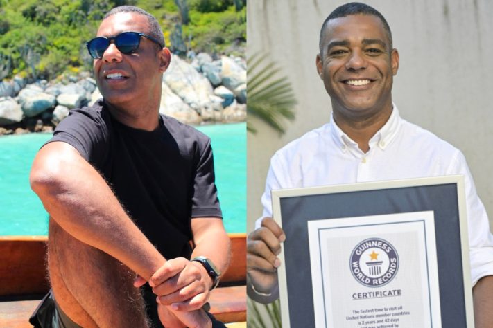 Robson Jesus, brasileiro que bateu recorde ao conhecer os 193 países reconhecidos pela ONU – Reprodução @onegovailonge/Acervo Pessoal