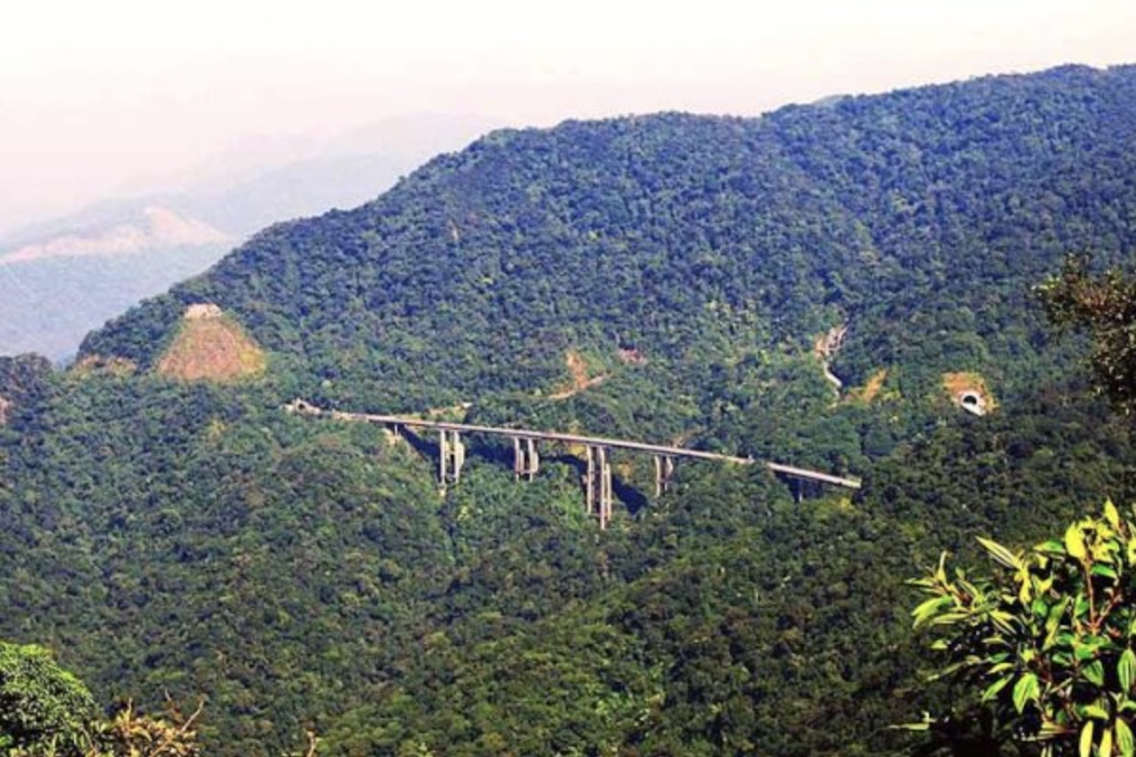 No trecho de serra, a rodovia utiliza uma combinação de estruturas para vencer o relevo, incluindo longos túneis e grandes viadutos. Alguns túneis da pista mais nova ultrapassam três quilômetros de extensão, enquanto o conjunto da rodovia reúne dezenas de estruturas destinadas a reduzir a necessidade de cortes na montanha.