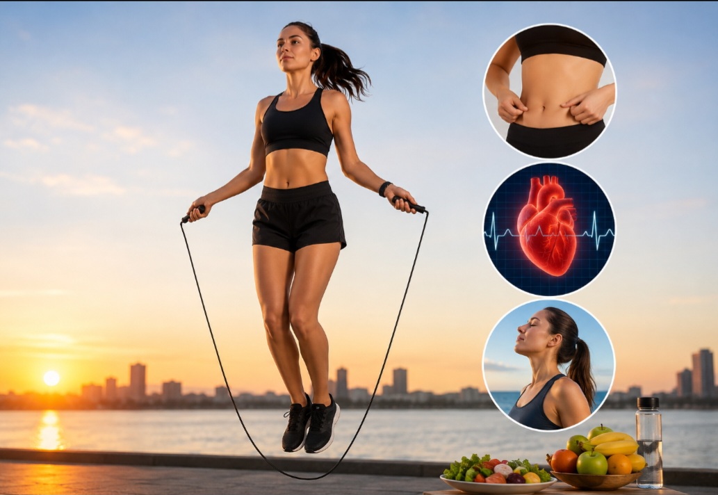 Quando praticada regularmente e com intensidade adequada, a atividade aumenta o gasto energético e pode contribuir para a redução da gordura corporal quando associada a uma alimentação equilibrada. A repetição dos saltos também desafia os sistemas cardiovascular e respiratório, ajudando a melhorar a resistência e o condicionamento cardiorrespiratório.