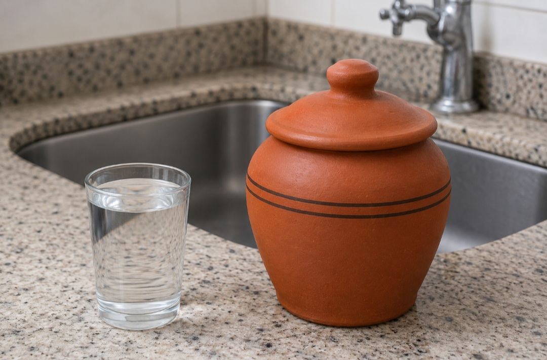Mesmo em dias quentes, a água armazenada na moringa costuma permanecer em temperatura agradável para o consumo. Além de dispensar energia elétrica para o resfriamento, o recipiente pode ser uma alternativa sustentável e durável, ajudando a reduzir o uso de garrafas plásticas descartáveis.