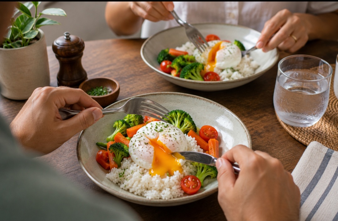 O ovo pochê pode acompanhar torradas, saladas, legumes e diferentes pratos. Também é protagonista de receitas famosas, como os ovos Benedict, em que aparece sobre muffin e recebe molho holandês.
