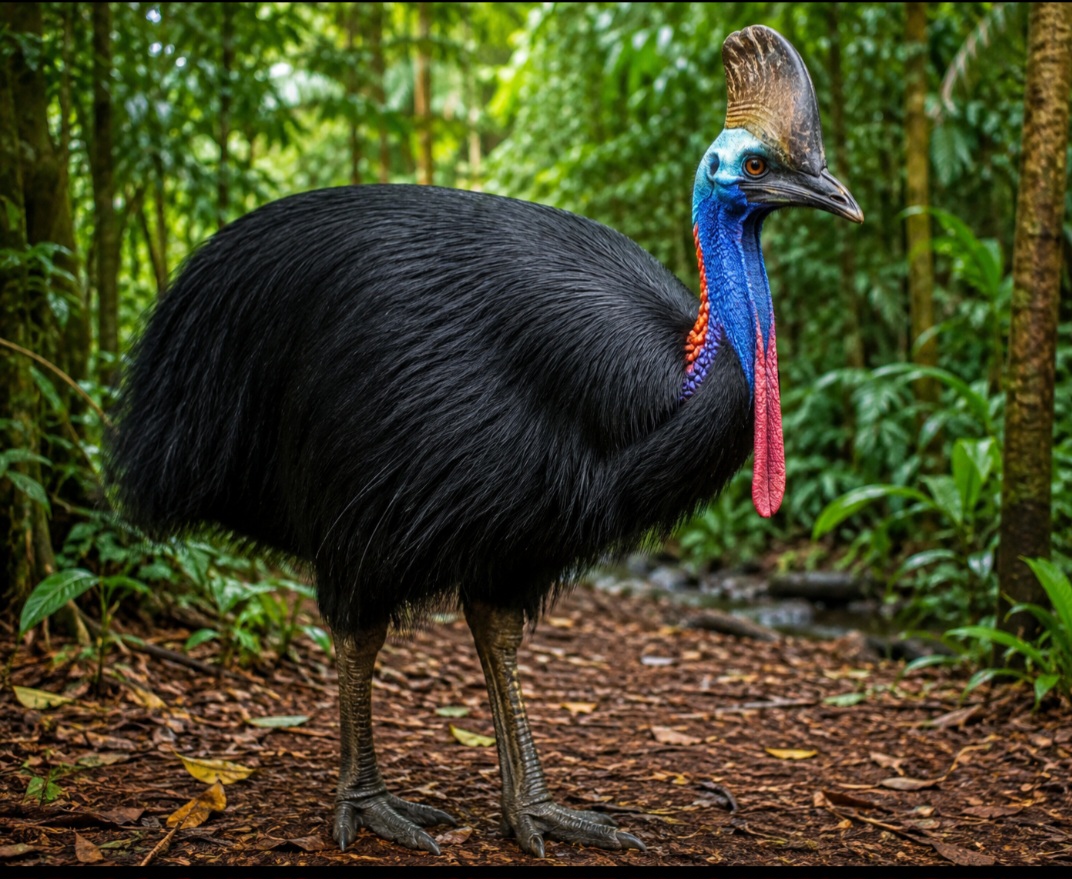 A dieta do casuar Ã© composta principalmente por frutos que caem no chÃ£o, embora tambÃ©m possa consumir fungos, pequenos animais e outros alimentos. Ao engolir frutos inteiros e eliminar as sementes em outros pontos da floresta, ajuda na dispersÃ£o de diversas espÃ©cies vegetais. Por isso, exerce importante papel ecolÃ³gico.