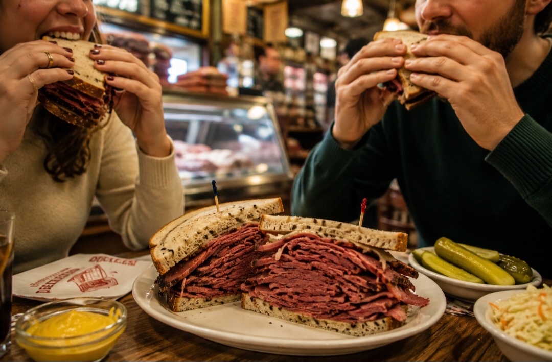 Suculento, macio e cheio de sabor, o pastrami conquistou admiradores pela combinação entre carne, especiarias e defumação. Servido ainda quente e em fatias generosas, transforma um simples sanduíche em uma experiência marcante. Para quem aprecia sabores intensos, é daqueles pratos que dão vontade de repetir.