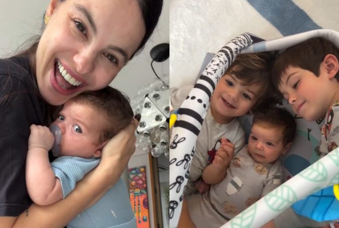 Sthefany Brito celebra 2 meses de Filippo e encanta seguidores com vídeo em família