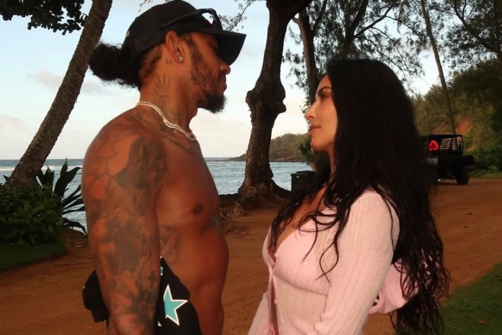 Kim Kardashian e Lewis Hamilton no Havaí – Reprodução/Instagram @kimkardashian
