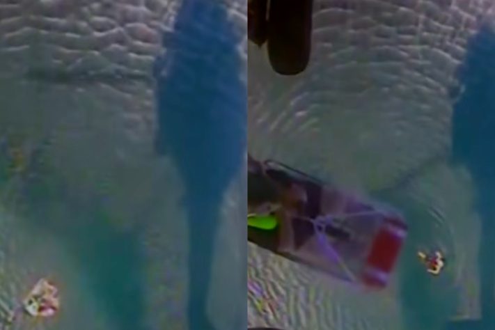Após cair de jet ski, homem passa a noite à deriva no Oceano Pacífico e é encontrado graças à colete salva-vidas – Reprodução/CBS LA