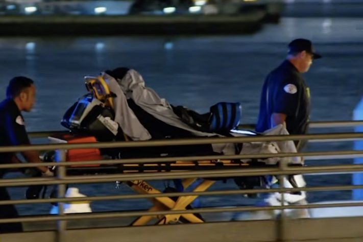Após cair de jet ski, homem passa a noite à deriva no Oceano Pacífico e é encontrado graças à colete salva-vidas – Reprodução/ABC7