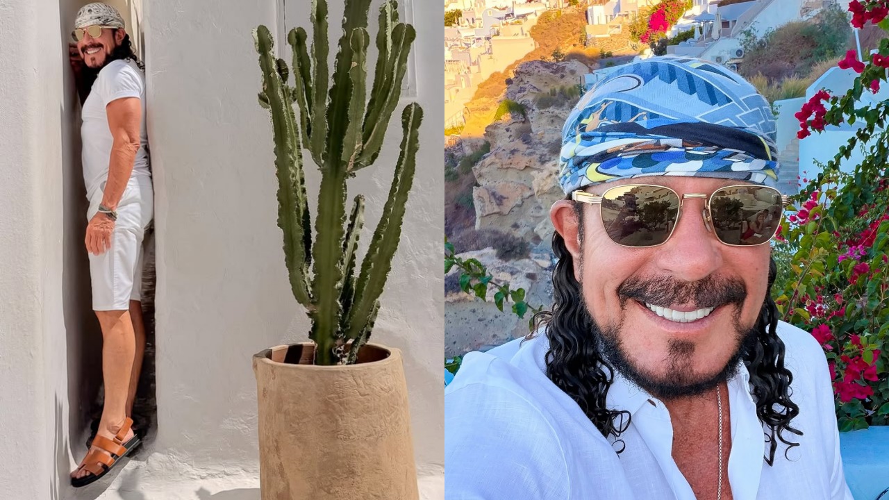 “Essa é a rua mais estreita da Grécia, em Mykonos. Tão estreita que tive que escolher: ou passava eu, ou passava a guitarra!”, escreveu na legenda da publicação. O cantor também agradeceu pela saúde e pela companhia da família durante a viagem à Grécia.
