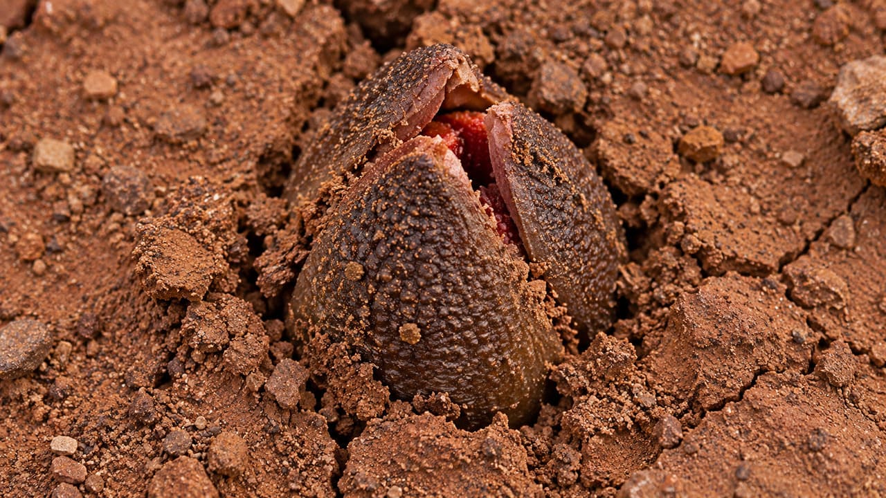 A parte subterrânea se espalha pelo solo e forma os botões florais. Quando a flor se desenvolve, rompe a superfície da terra. Sua forma e sua textura são tão diferentes das flores mais conhecidas que ela pode ser confundida com um fungo.