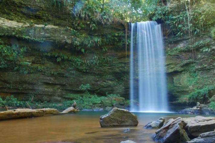 Cachoeira do Evilson, em Taquaruçu — Edu Fortes/Secom Palmas