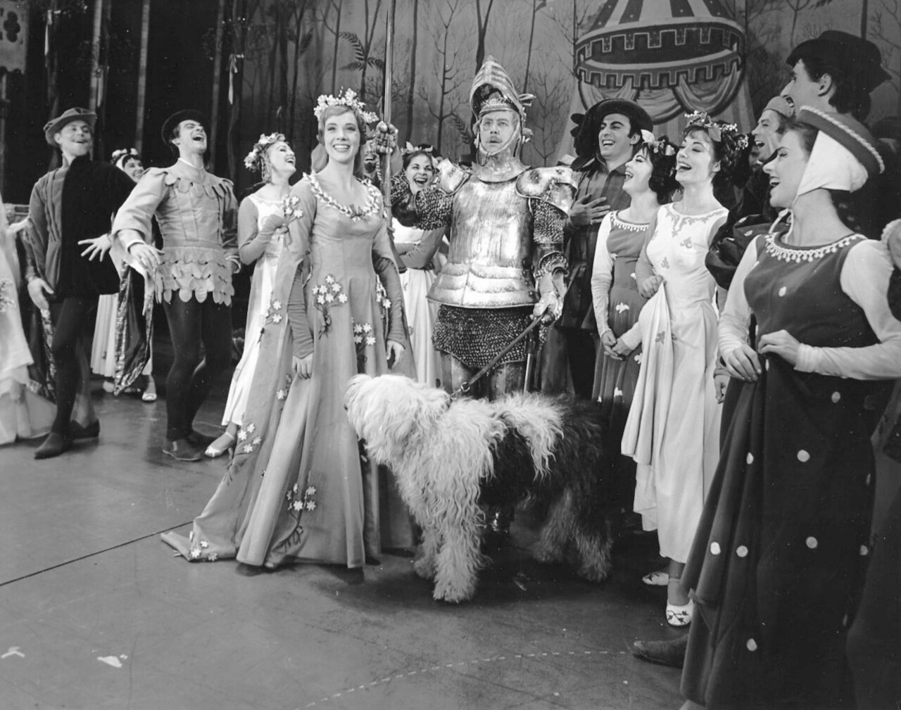 Aos 19 anos, Andrews chegou à Broadway no musical “The Boy Friend”, em 1954, e rapidamente se tornou um dos principais nomes dos palcos americanos. Dois anos depois, assumiu o papel de Eliza Doolittle em “My Fair Lady”, contracenando com Rex Harrison, e recebeu sua primeira indicação ao Tony. Em 1960, voltou a se destacar em “Camelot”, interpretando a rainha Guinevere ao lado de Richard Burton. O sucesso no teatro consolidou sua reputação antes mesmo de Hollywood transformar a atriz em uma estre