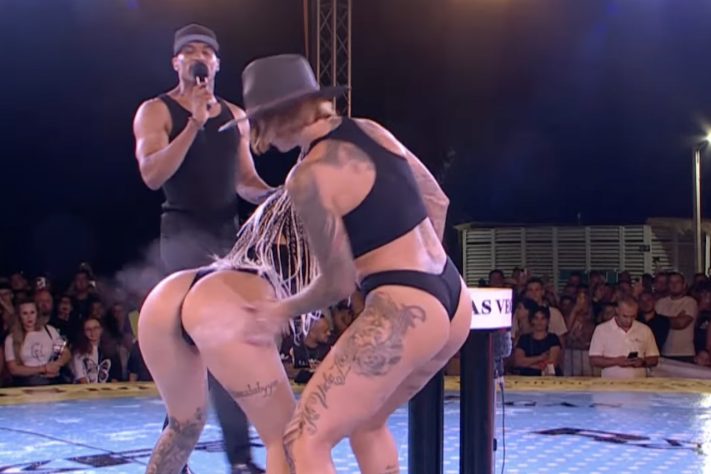 Campeonato de tapa na bunda viraliza nas redes sociais e atrai influenciadoras na Romênia – Reprodução/YouTube RFX